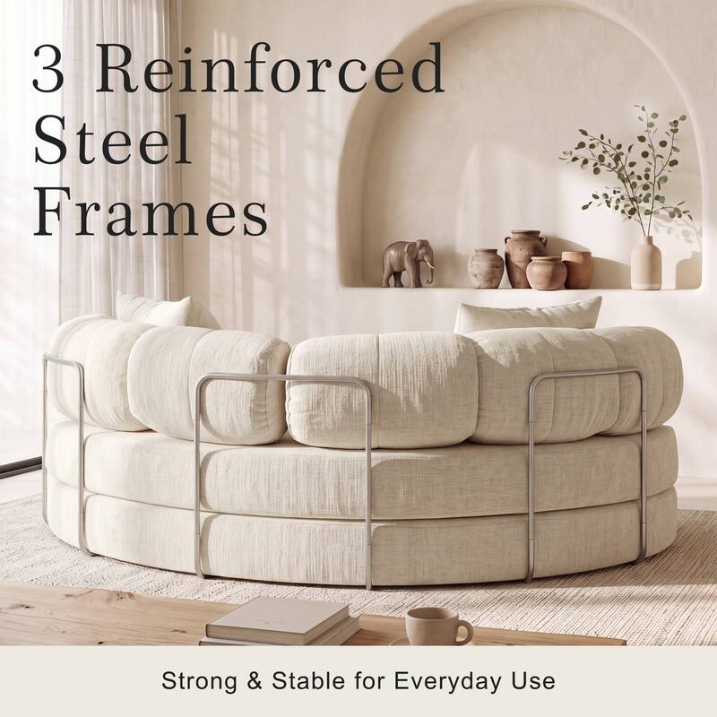 3 Reinforced Steel Frames  
Strong & Stable for Everyday Use