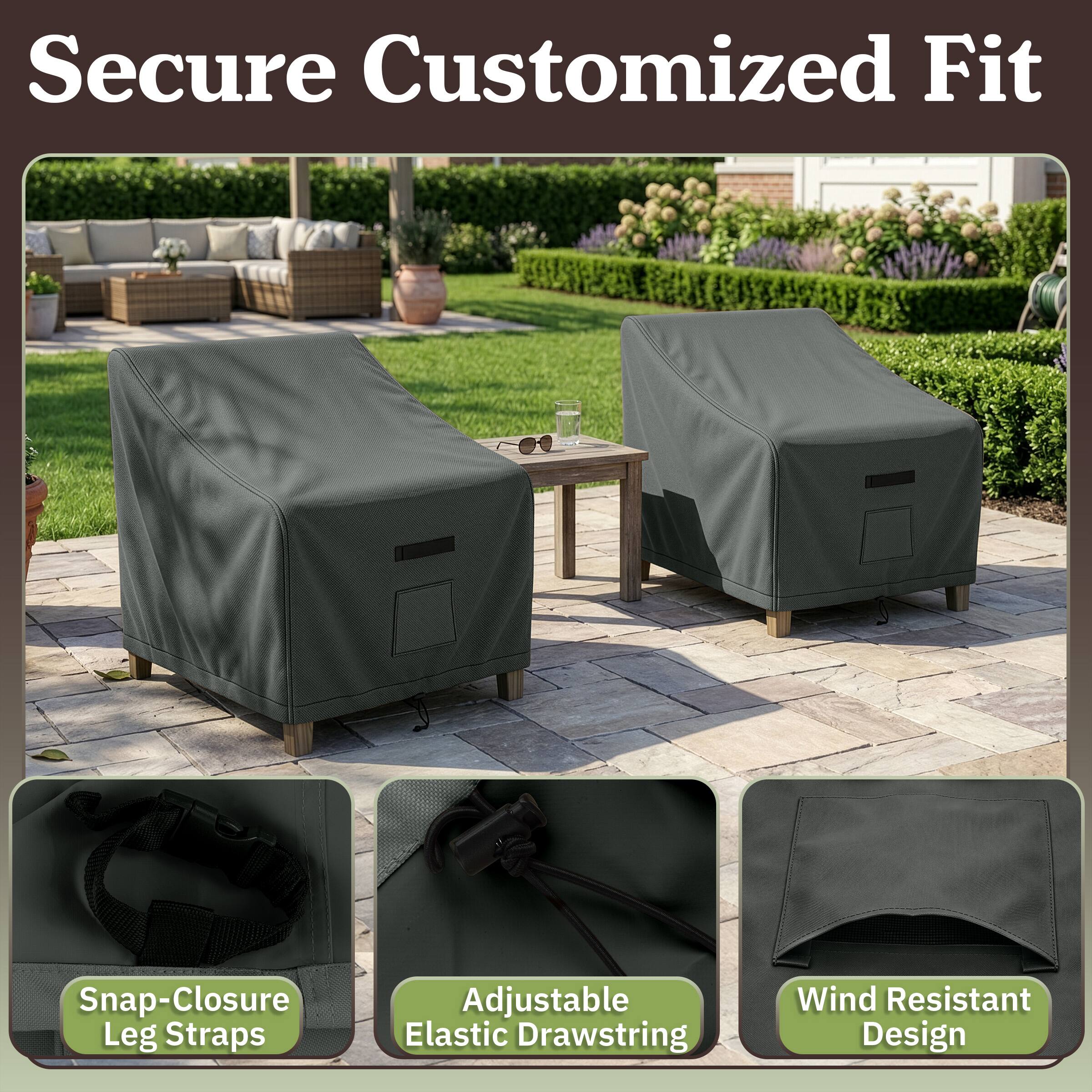 Secure Customized Fit

Snap-Closure Leg Straps

Adjustable Elastic Drawstring

Wind Resistant Design