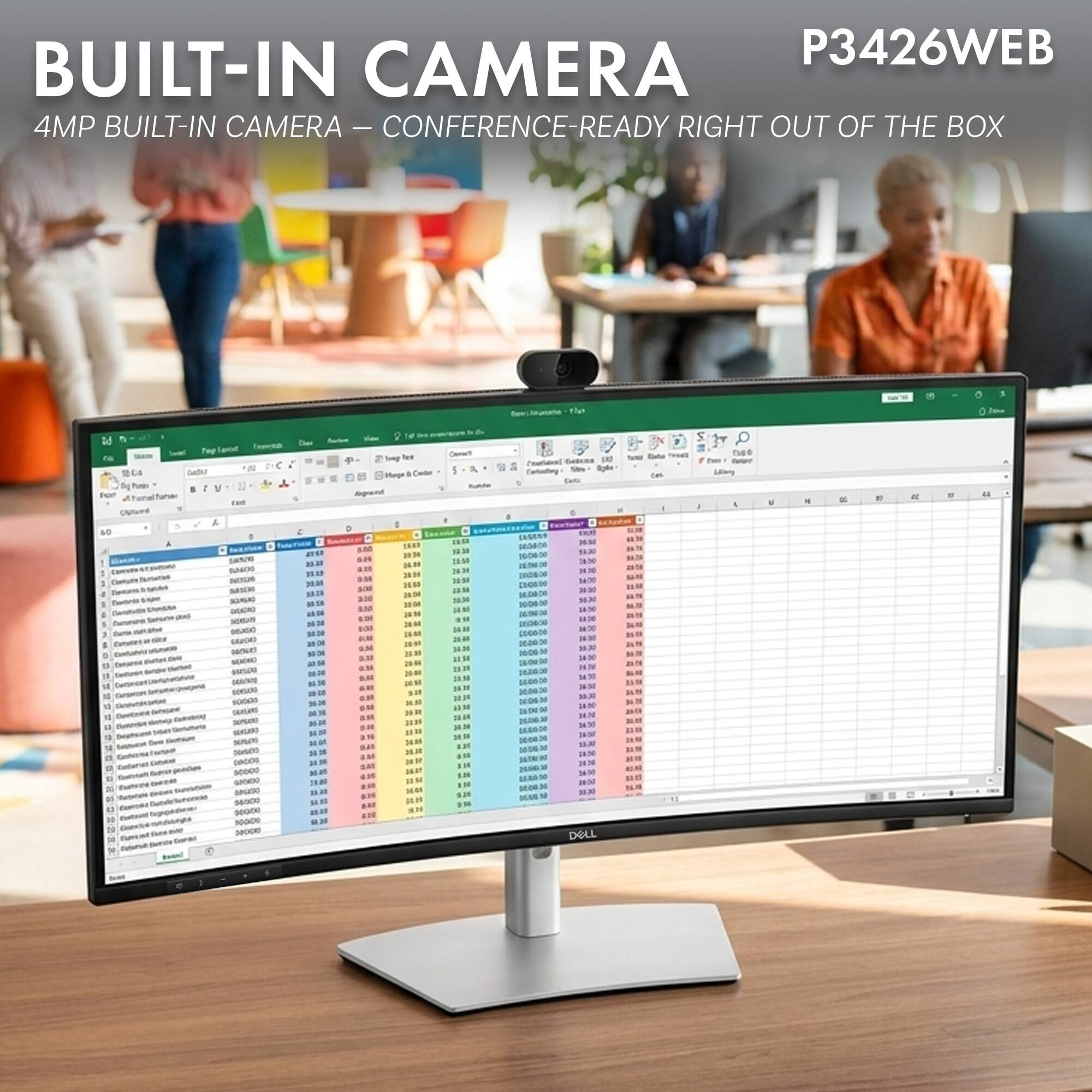 P3426WEB BUILT-IN CAMERA 4MP BUILT-IN CAMERA CONFERENCE-READY RIGHT OUT OF THE BOX