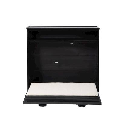 Front. New Age Pet - ECOFLEX X-Large Murphy Style Dog Bed in Black Finish - Black.