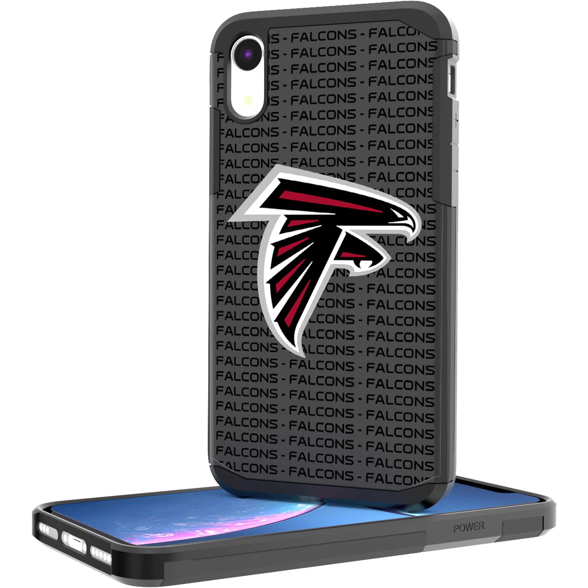 Keyscaper - NFL - Atlanta Falcons iPhone Rugged Case with Text Design - 16 - Multicolor