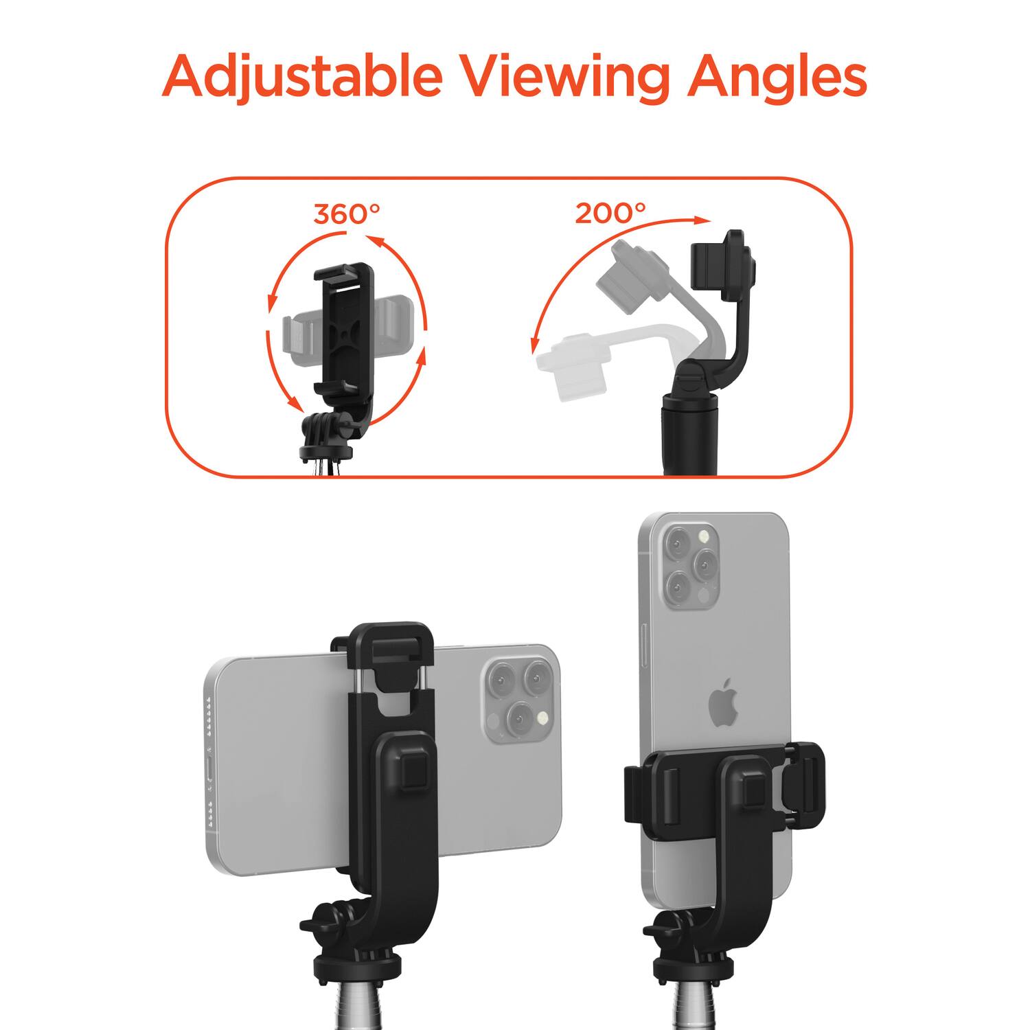 Adjustable Viewing Angles

360°

200°