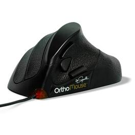 Goldtouch - Orthovia OrthoMouse Wired Ergonomic Mouse - Wired - Black