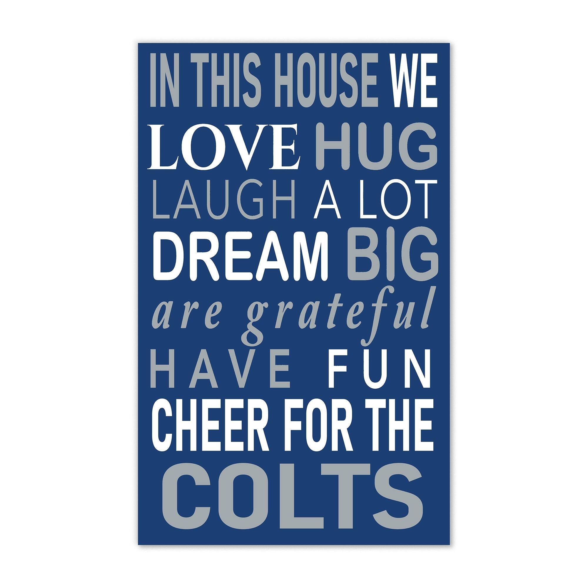 Indianapolis Colts 11" x 19" Briteline In This House Sign
