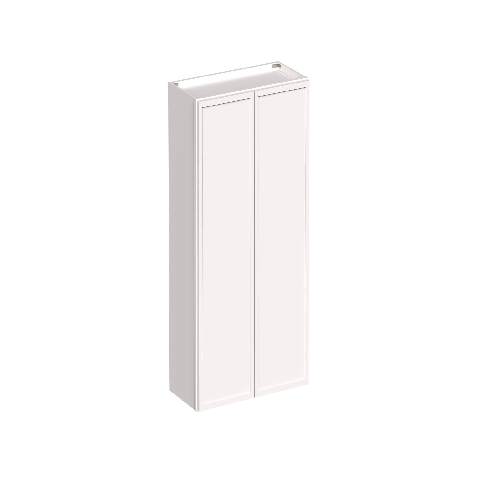 Angle. Boyel Living - 27-in W x 42-in H x 12-in D Slim Shaker RTA Kitchen Wall Cabinet with Soft-Close - Snow White.
