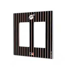 Keyscaper - San Francisco Giants 1958-1967 Cooperstown Pinstripe Double Rocker Light Switch Plate - Multicolor