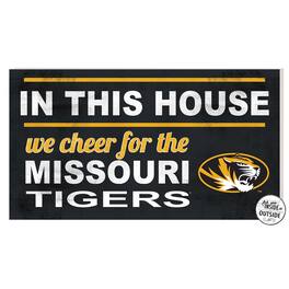 Jardine - Missouri Tigers 11'' x 20'' Indoor/Outdoor In This House Sign - Black