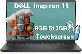 Dell - Upgraded - Inspiron 15 3520 15.6" Touch Screen Laptop - Intel Core i5 with 8GB Memory - 512GB SSD - Carbon Black