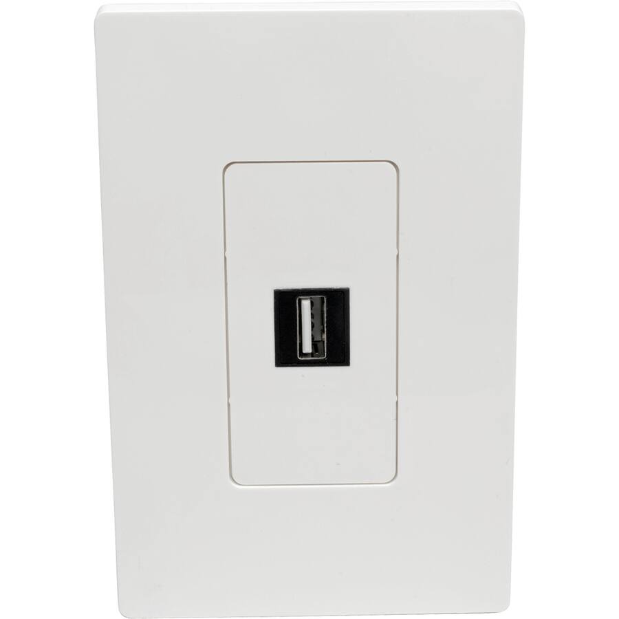Alt View 3. Tripp Lite - Tripp Lite by Eaton Single-Gang 1-Port Wall Plate Keystone Cat5/6 USB HDMI Dport RCA - 1 x Total Number of Socket(s) - White.