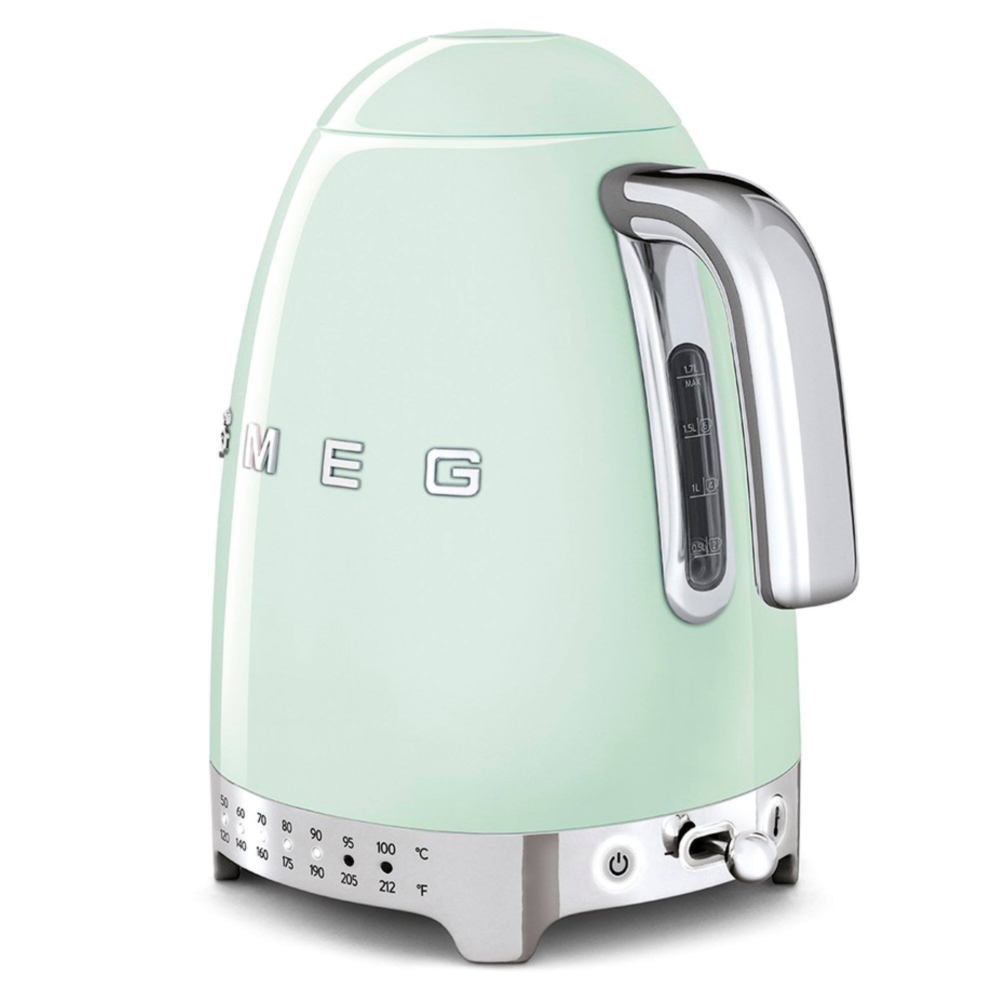 Left. SMEG - KLF04 7-Cup Variable Temperature Kettle - Pastel Green.