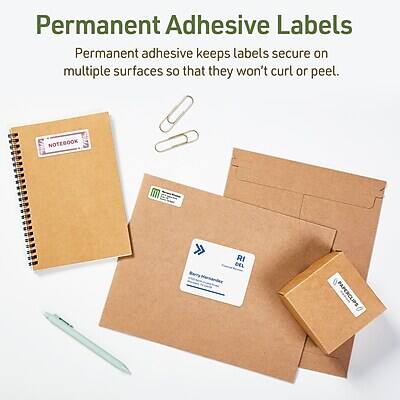 Permanent Adhesive Labels

Permanent adhesive keeps labels secure on multiple surfaces so that they won't curl or peel.

- NOTEBOOK
- Rt DEL
- PAPERCLIPS