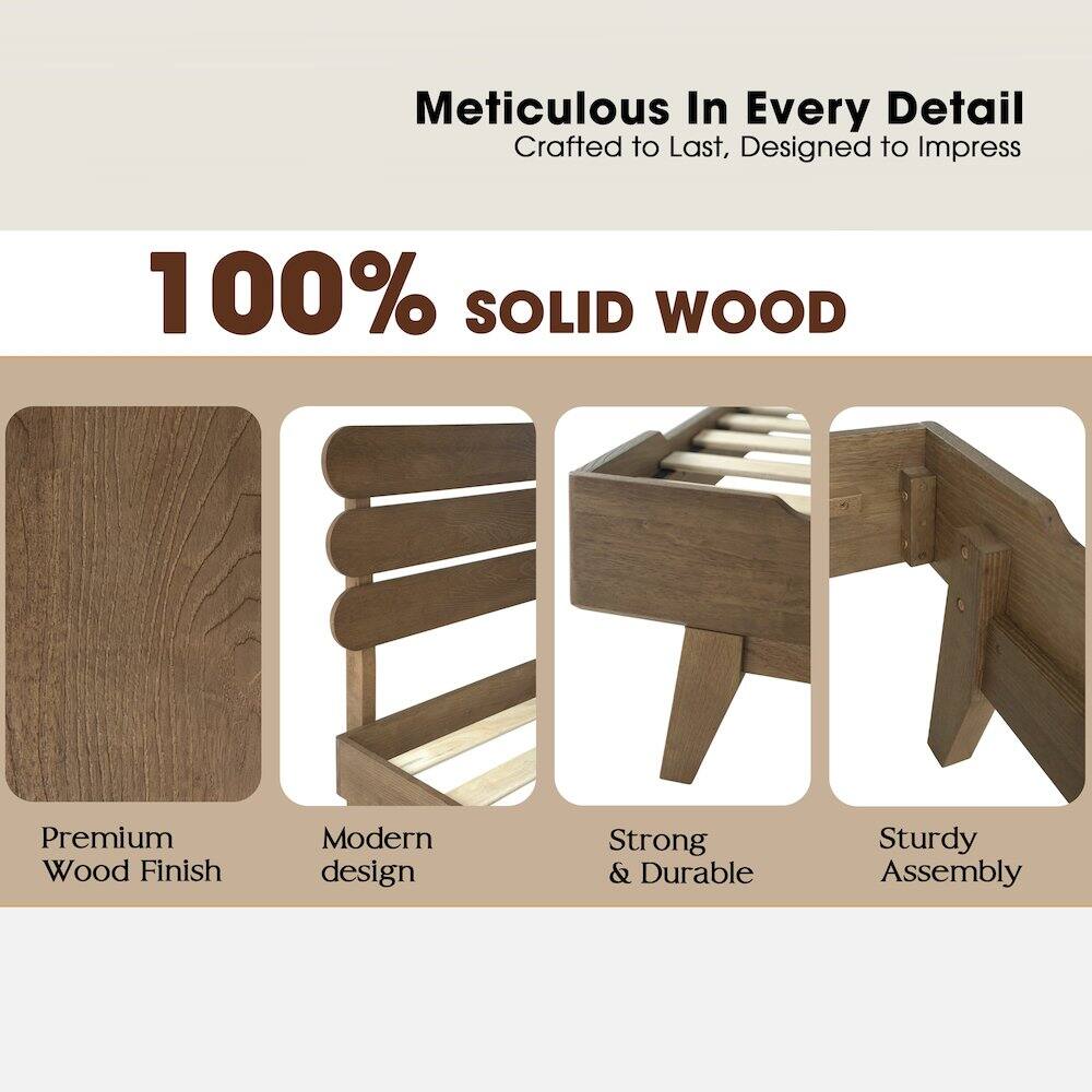 Meticulous In Every Detail  
Crafted to Last, Designed to Impress  

100% SOLID WOOD  

Premium Wood Finish  
Modern design  
Strong & Durable  
Sturdy Assembly