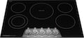 Frigidaire - Gallery 30 in. Wide 5 Elements Built-In Electric Cooktop with EvenTemp and 2-in-1 Dual Element - Black Stainless Steel