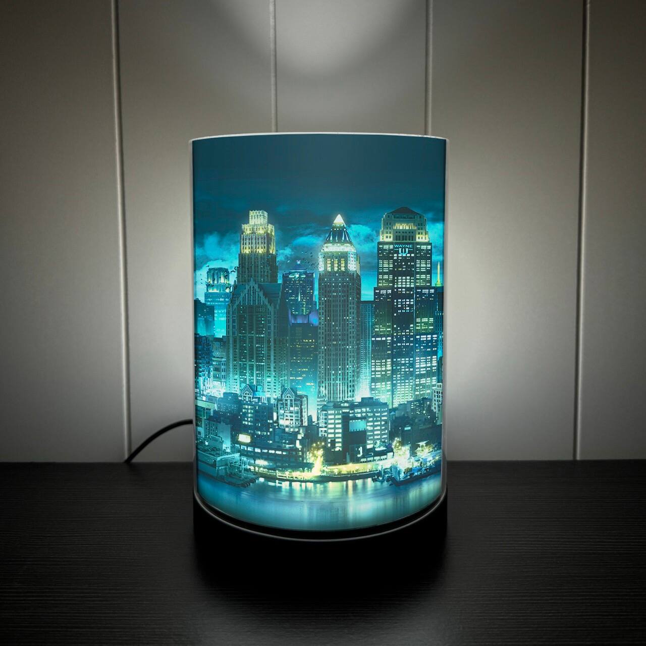 Left. Trend Setters - FilmPix™ Light Display + Batman (Gotham City Skyline) FilmPix™ Photo Insert Bundle - Multicolor.