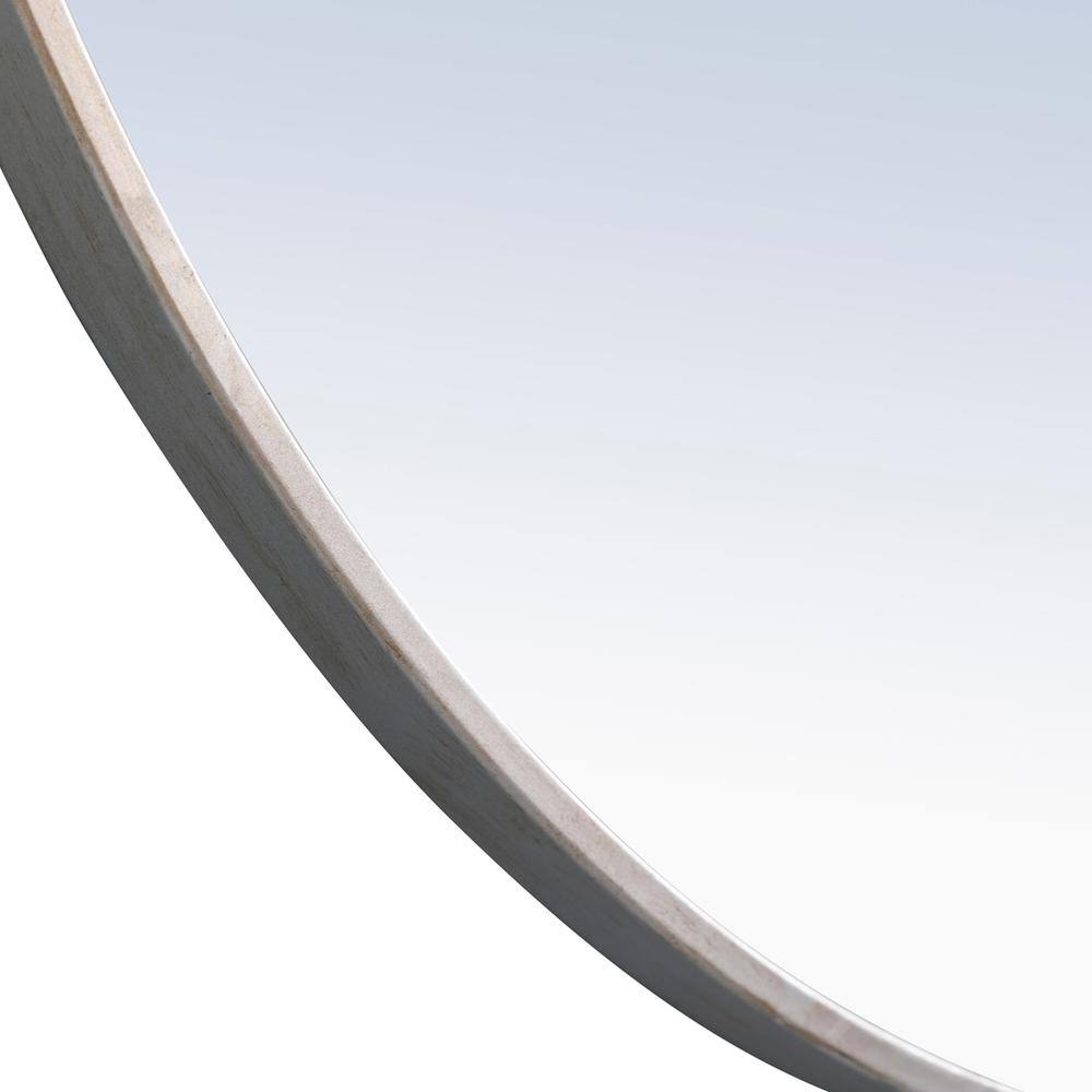 Alt View 6. Elegant Decor - Metal frame Round Mirror 32 inch Silver finish - Silver.