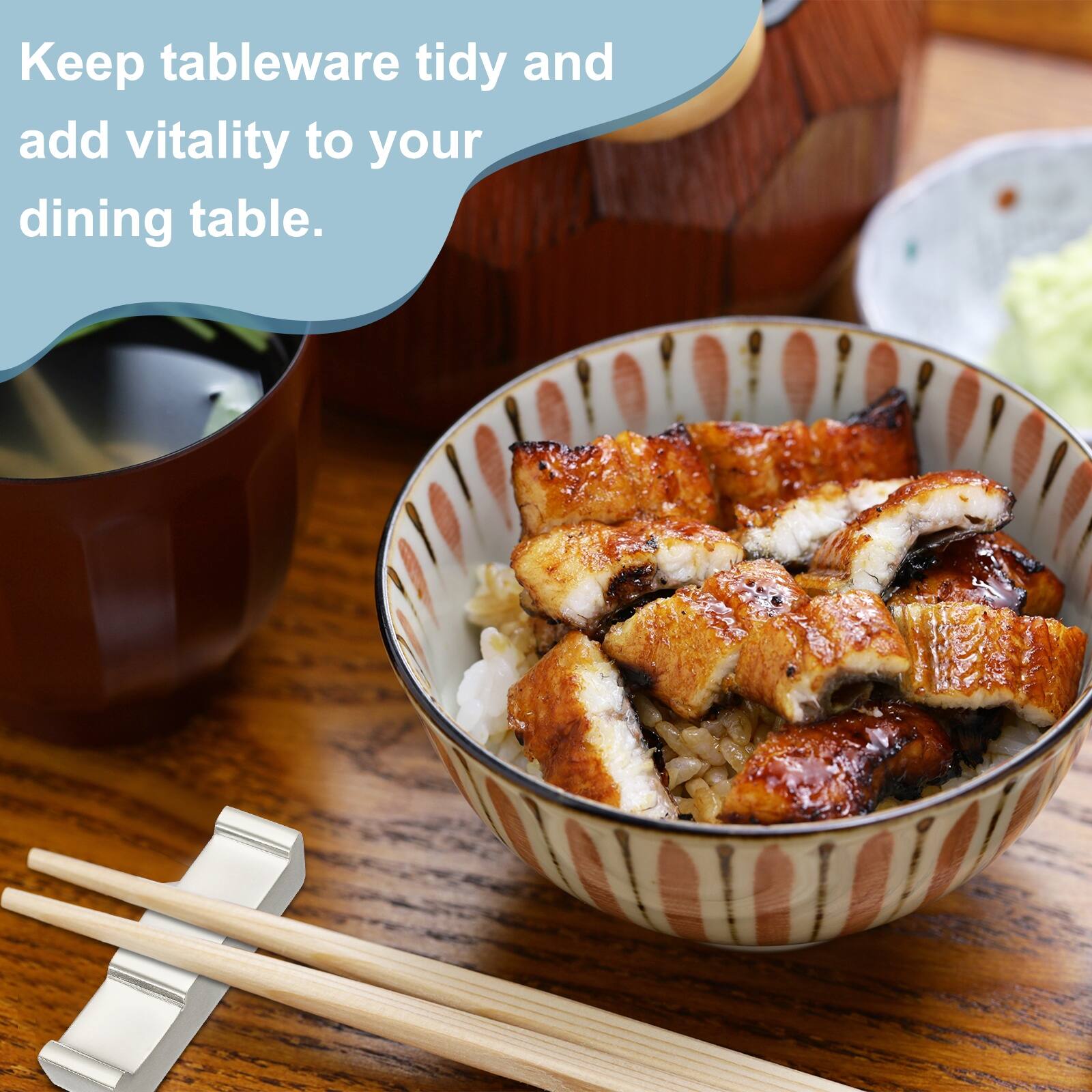 Keep tableware tidy and add vitality to your dining table.