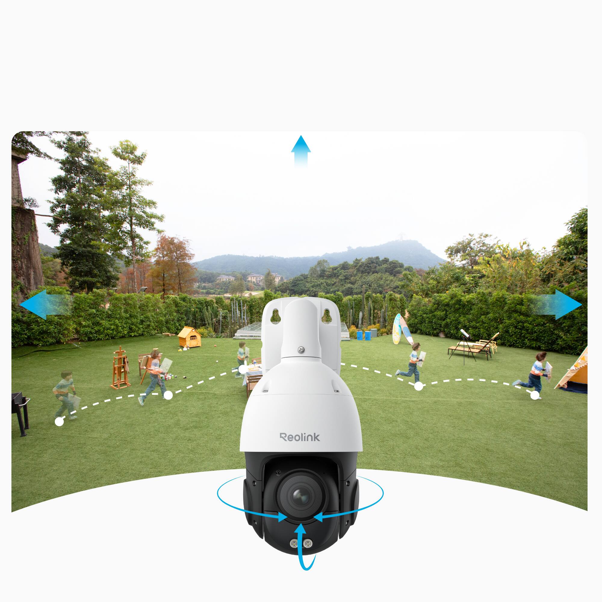 Angle. Reolink - Reolink RLC-823S1 4K 8MP PoE Camera 360° Auto-Tracking 5X Optical Zoom Color Night Vision Person/Car/Animal Detection - white.