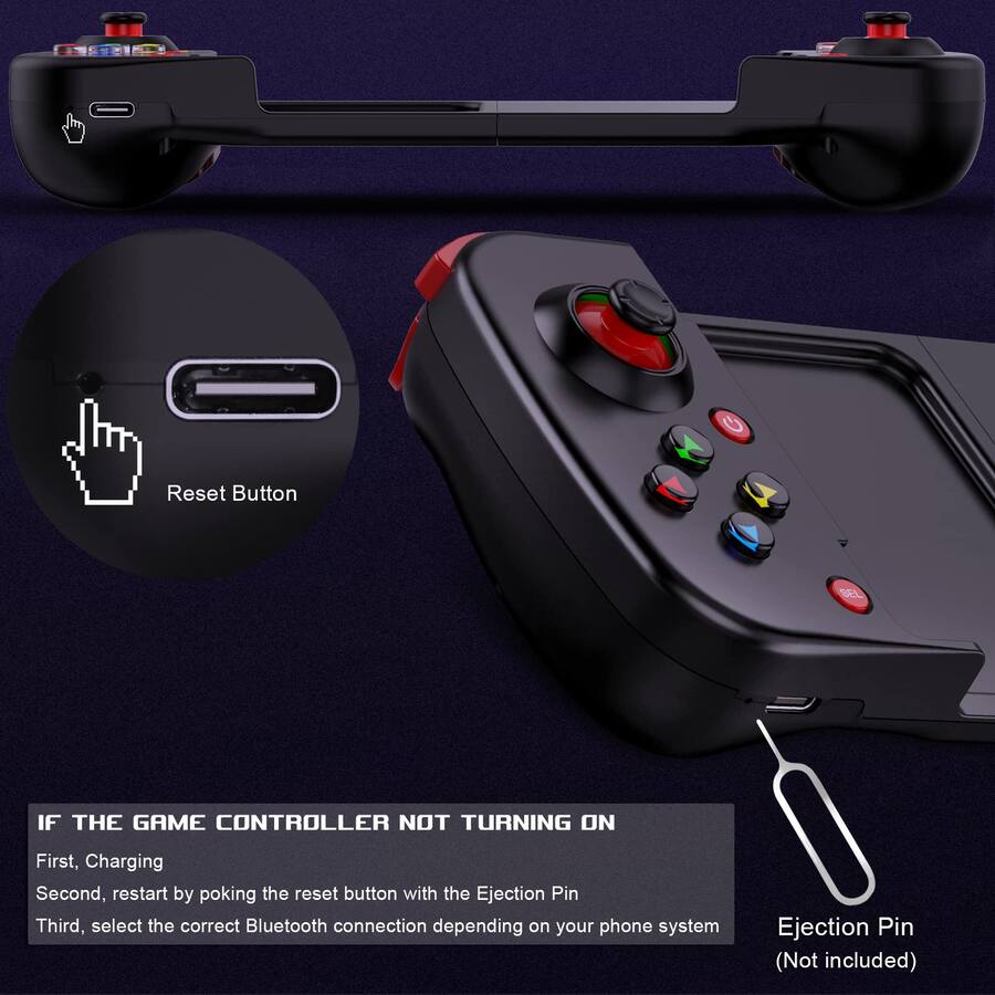 Hm Controllers HM 1810 Mobile Game Controller Gamepad For Ios Android Pc: Works With ...