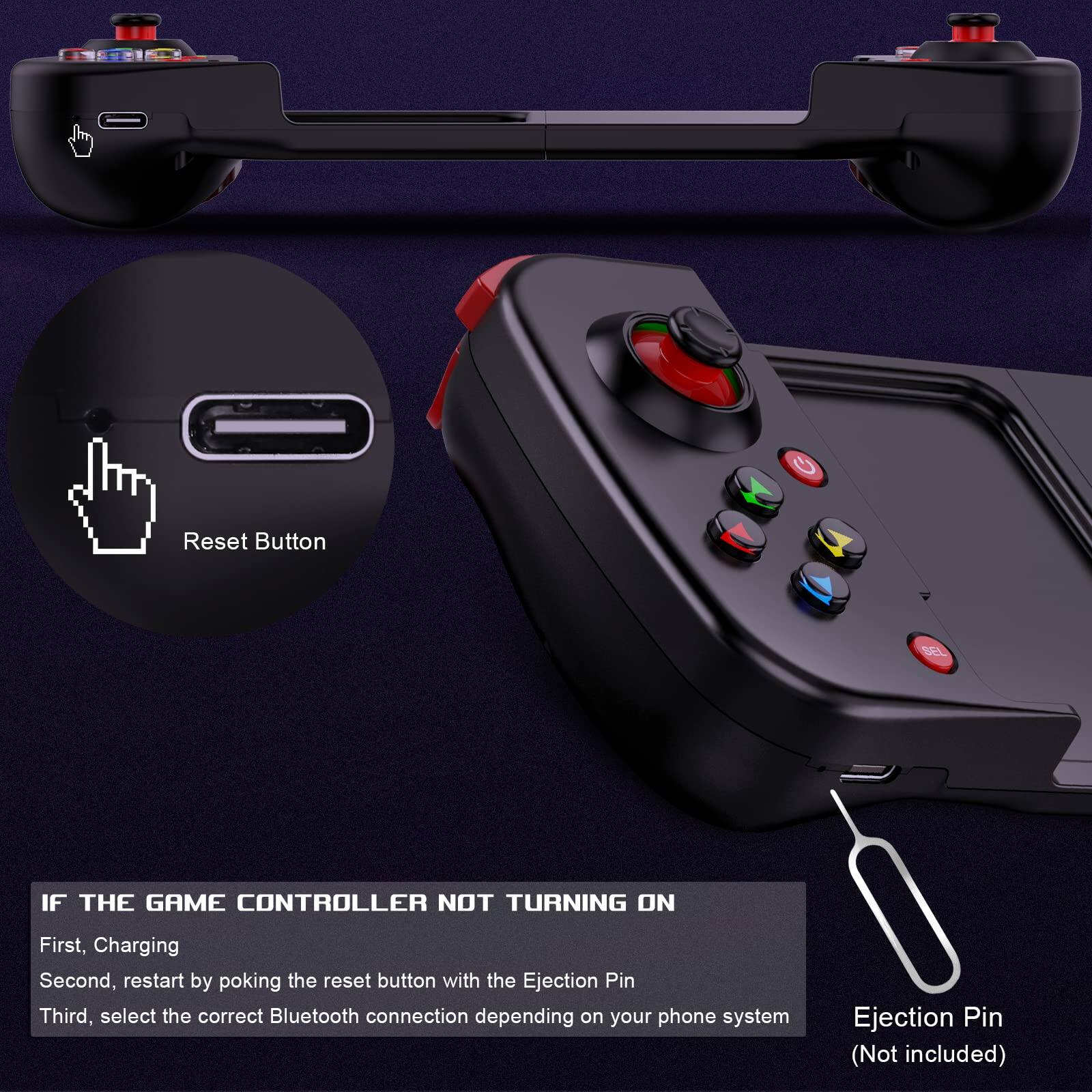 HM 1810 Mobile Game Controller Gamepad For Ios Android Pc: Works With ...