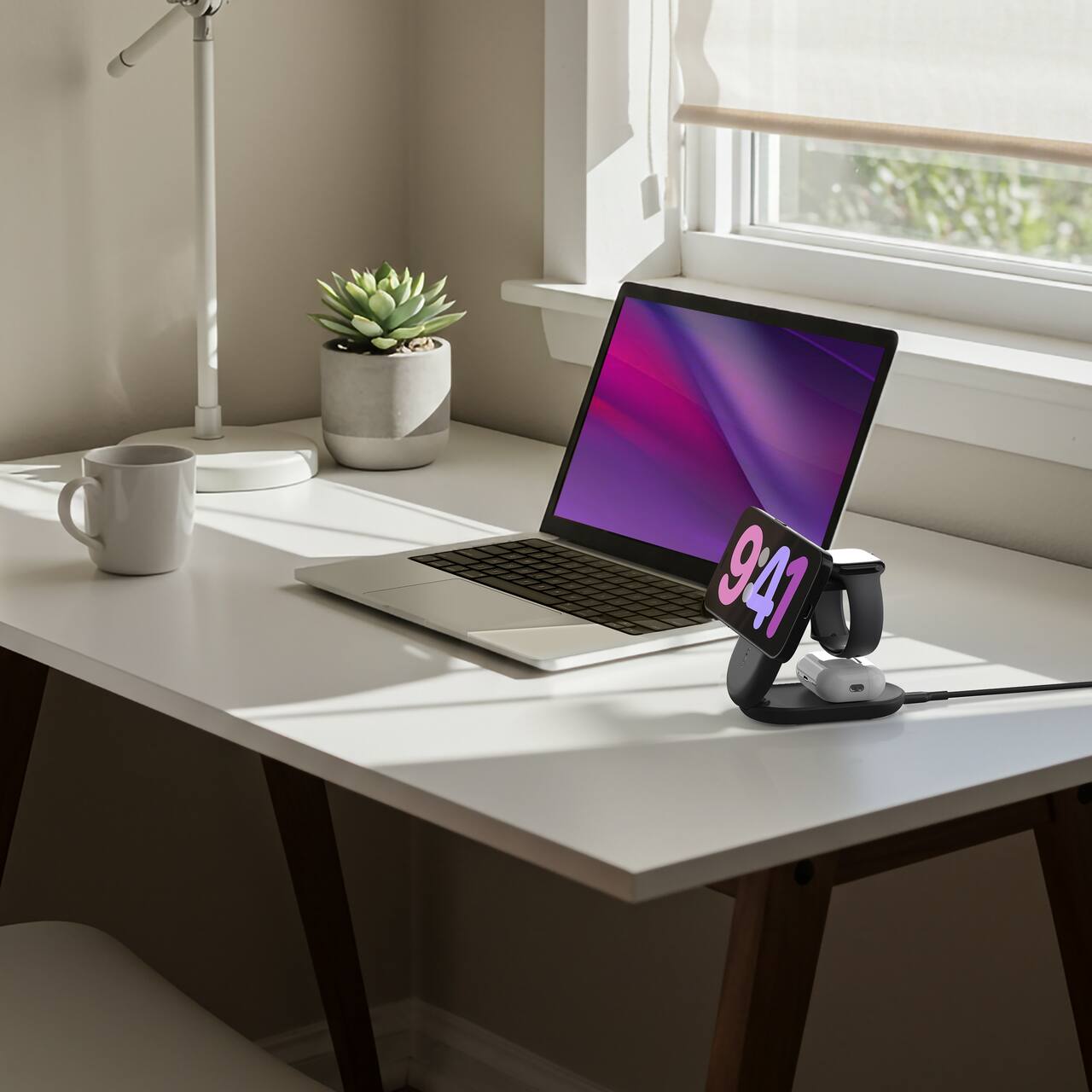 Alt View 8. Belkin - 3-in-1 Foldable Magnetic Charging Stand, 25W Qi2, MagSafe compatible, charge iPhone, compact travel-friendly design - Black.