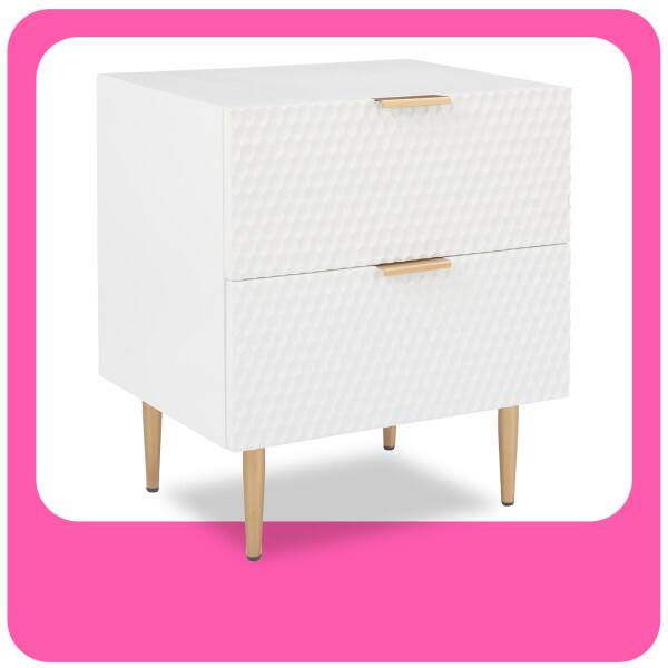 Back. Adore Decor - Adore Decor Jolie Side Table, White - White.