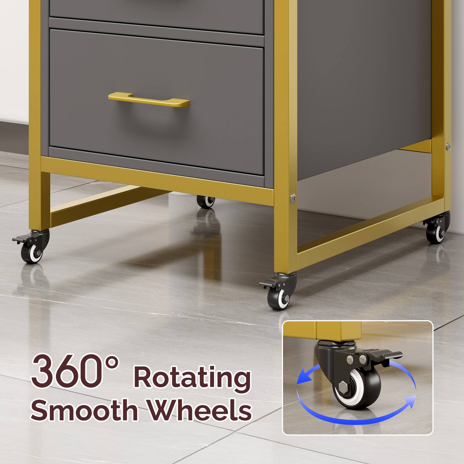 360° Rotating Smooth Wheels