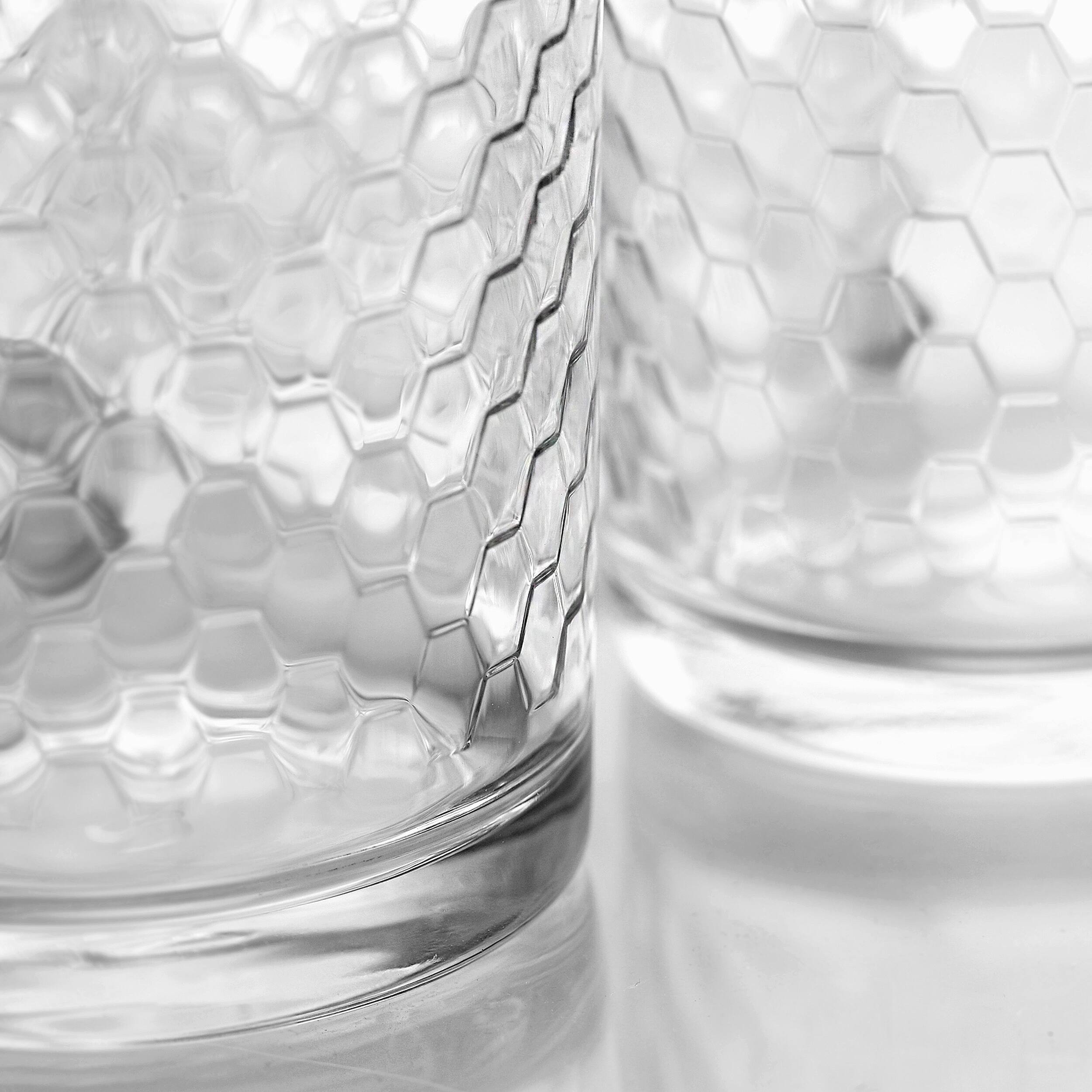 Angle. Pasabahce - Pasabahce 16 Piece Horizon Double Old Fashioned and Tumbler Glass Set - Clear.