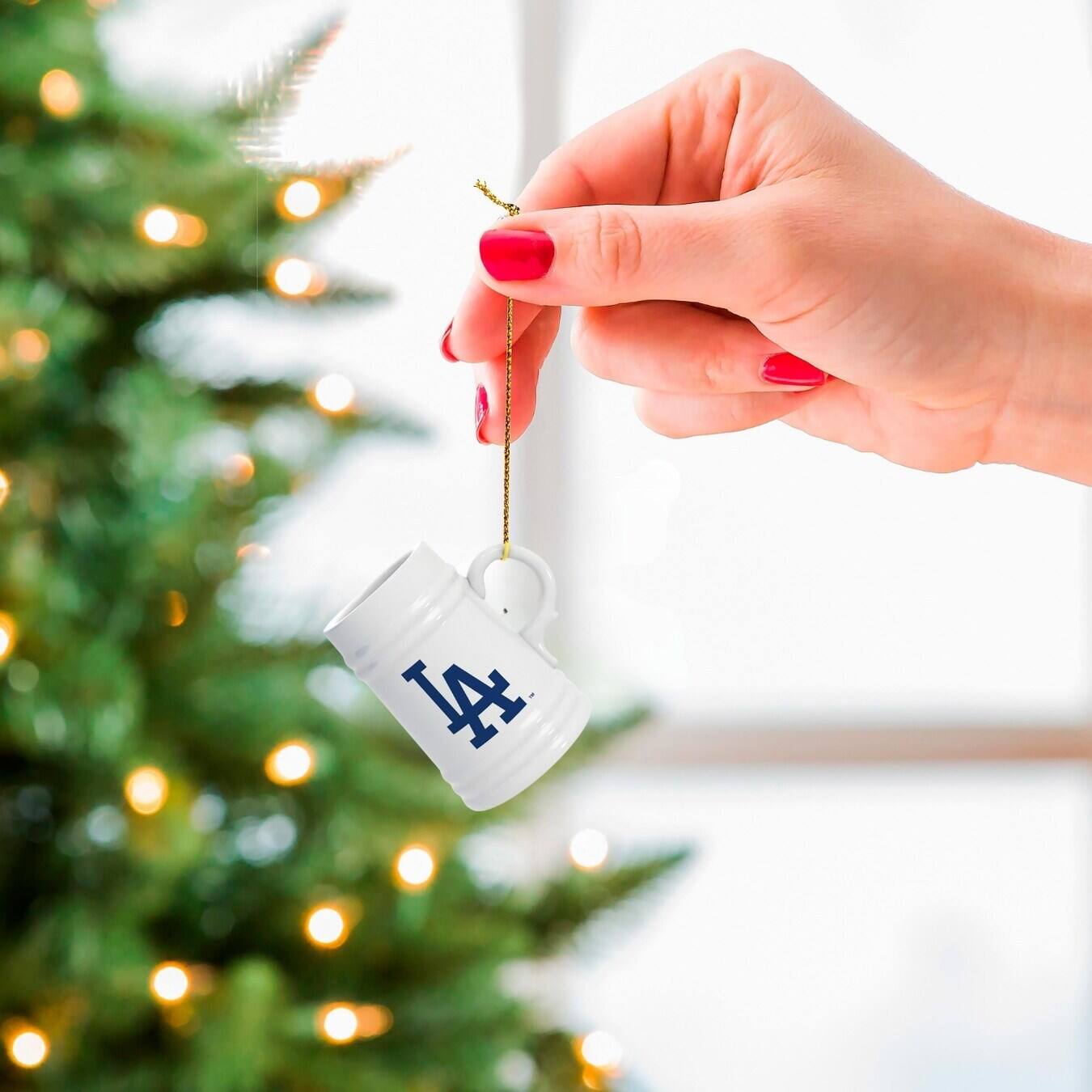 Alt View 2. Evergreen Enterprises - Los Angeles Dodgers Two-Pack 3" Mini Stein Ornament Set - Multicolor.