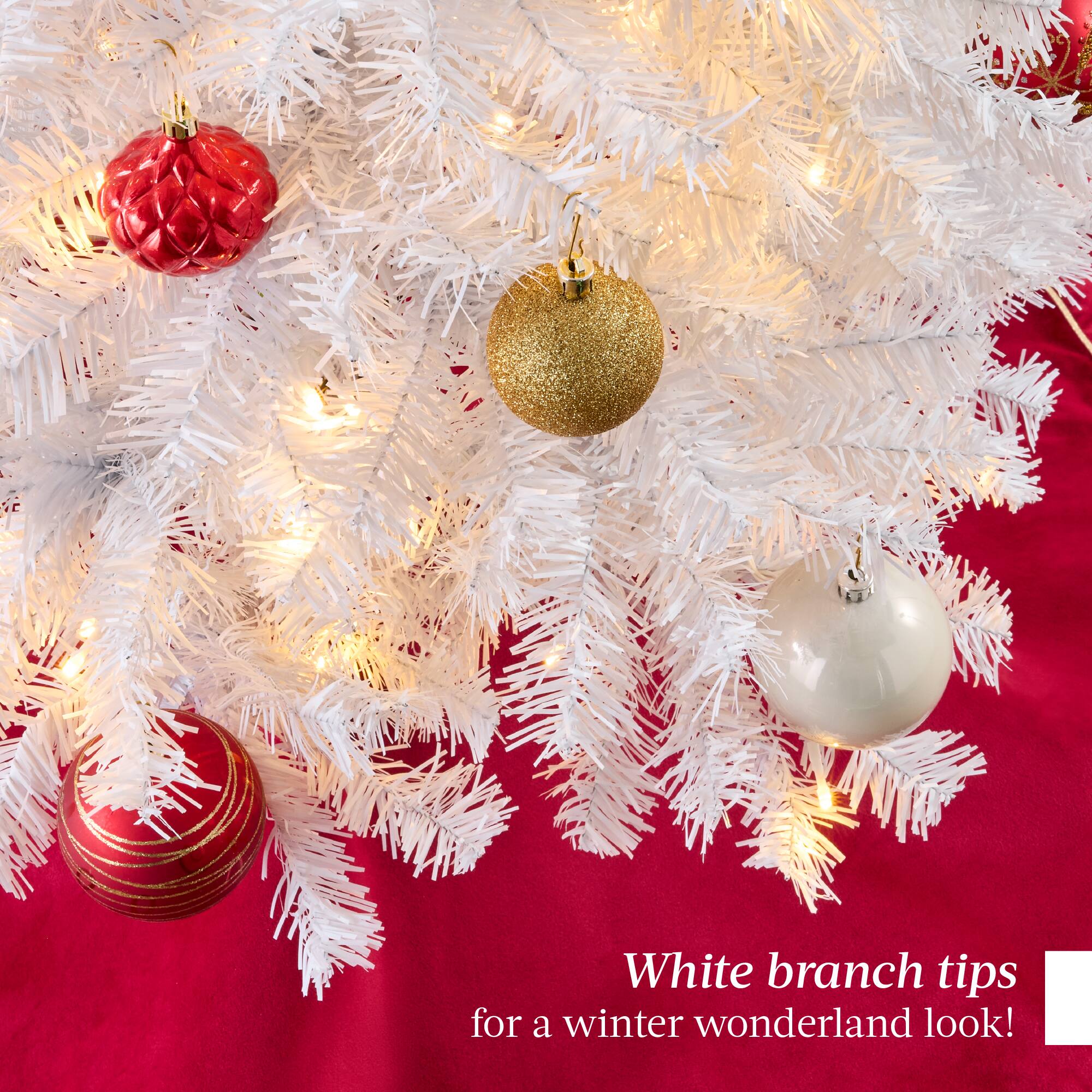 White branch tips for a winter wonderland look!