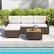 Alt View 4. Costway - Costway 5 Piece Wicker Conversation Set Patio Rattan Chair & Coffee Table Set for Porch - Off White.