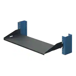 RackSolutions - 1U 2Post Solid Cantilever Shelf 7in (D) - Flanged Down - Black