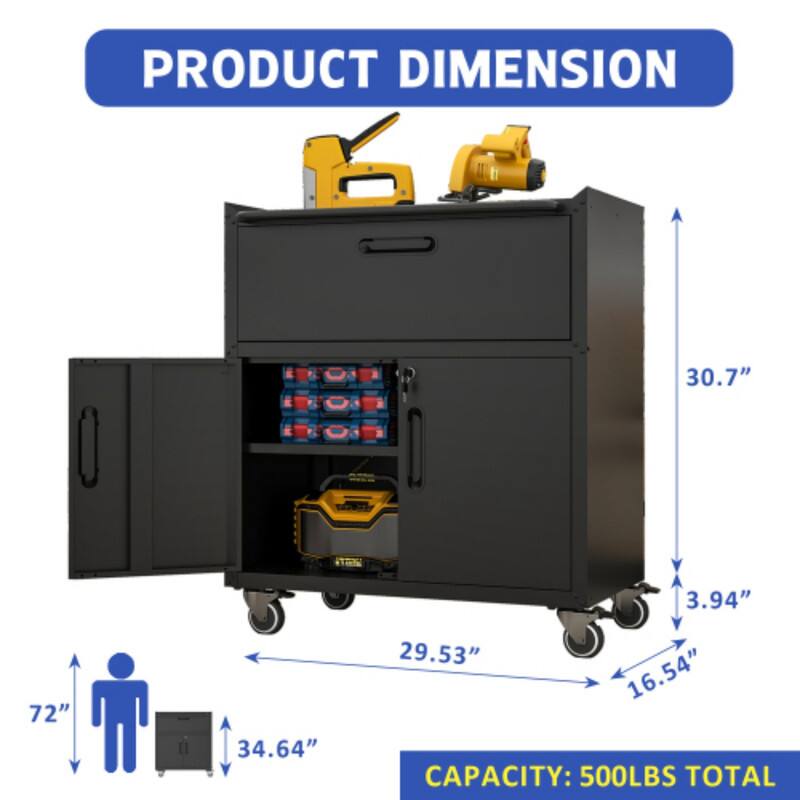 PRODUCT DIMENSION  
30.7" 72" 34.64" 3.94" 29.53" 16.54"  
CAPACITY: 500LBS TOTAL