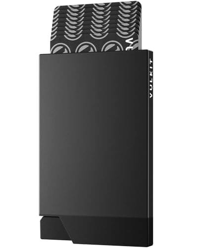 Front. Vulpecula Spade - Pop up Card Holder Minimalist Credit Card Holder RFID Blocking Slim Metal Card Case for Men or Women(Black) - Black.