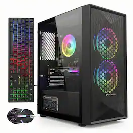 STGAubron - Gaming Desktop PC, Intel Core i5 up to 3.7G, GeForce RTX 2060 6G, 16GB RAM, 512GB SSD, WiFi, BT 5.0, Win11H - Black