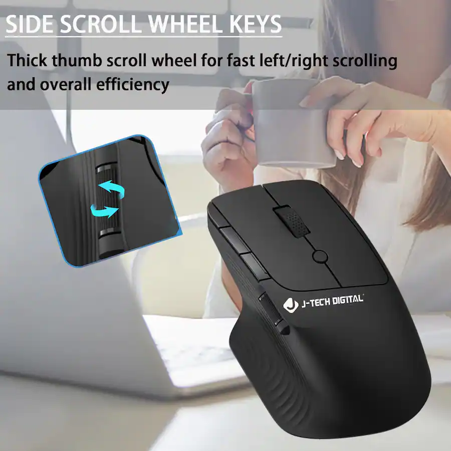 J Tech Digital Wireless Ergonomic Mouse With Adjustable DPI Side Thumb j-tech-digital-wireless-ergonomic-mouse-with-adjustable-dpi-side-thumb