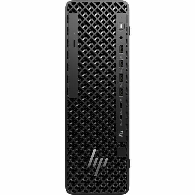 Front. HP - HP Z2 G1i Workstation - Intel Core Ultra 5 235 - 32 GB - 1 TB SSD - Small Form Factor - Black - Intel W880 Chip - Black.