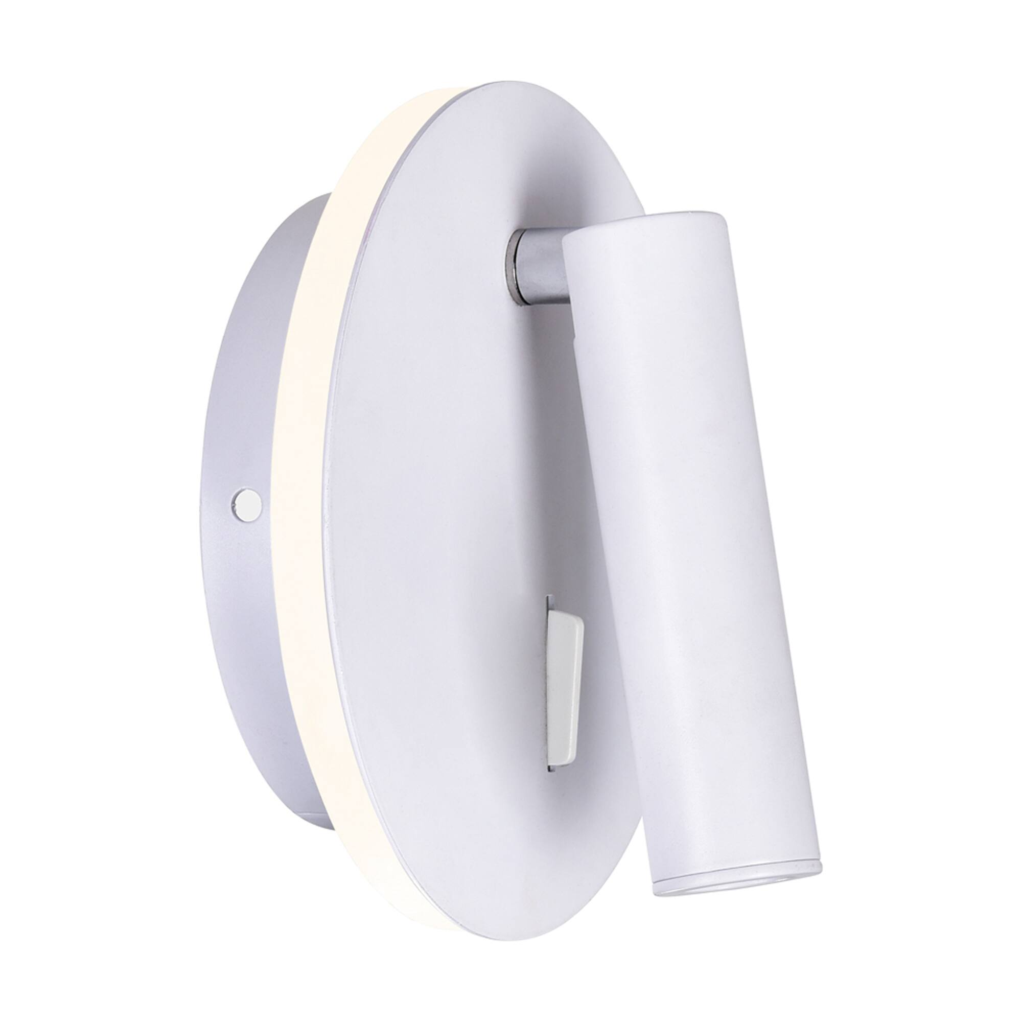 Back. CWI Lighting - Private I LED Sconce With Matte White Finish - Matte White.