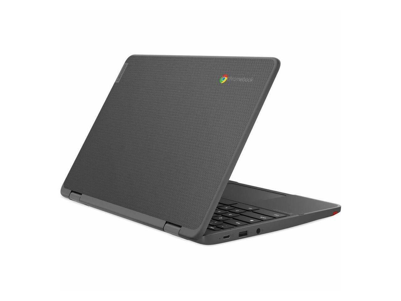 Alt View 3. Lenovo - Lenovo Yoga 500e Chromebook Gen 4 12.2" Touchscreen 2-in-1 - Intel N100 - 8 GB - 64 GB - Graphite Gray - Gray.