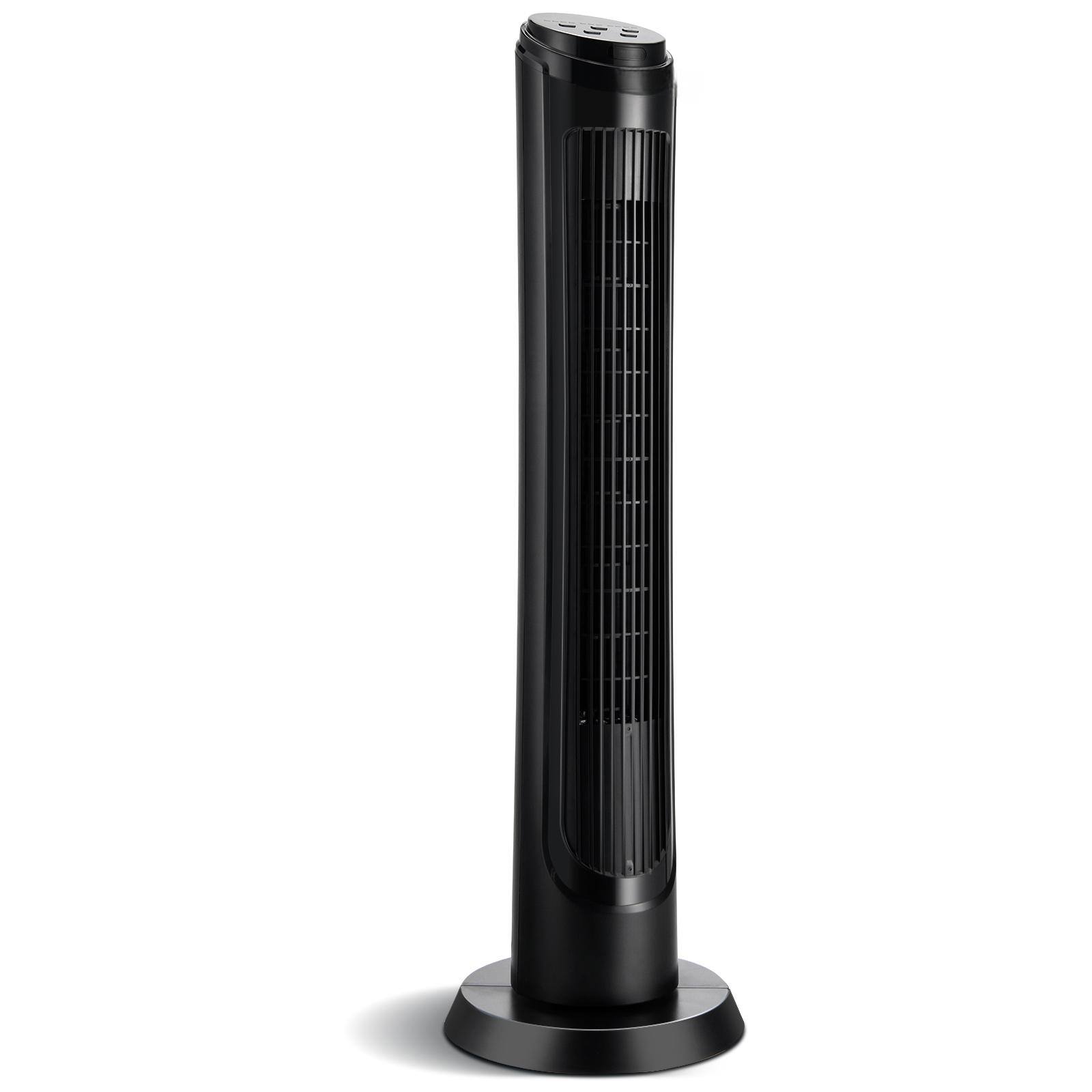 Angle. Sugift - 40 Inch Tower Fan with Remote 75˚ Oscillating Fan with 3 Wind Modes and 4 Wind Speeds - Black.
