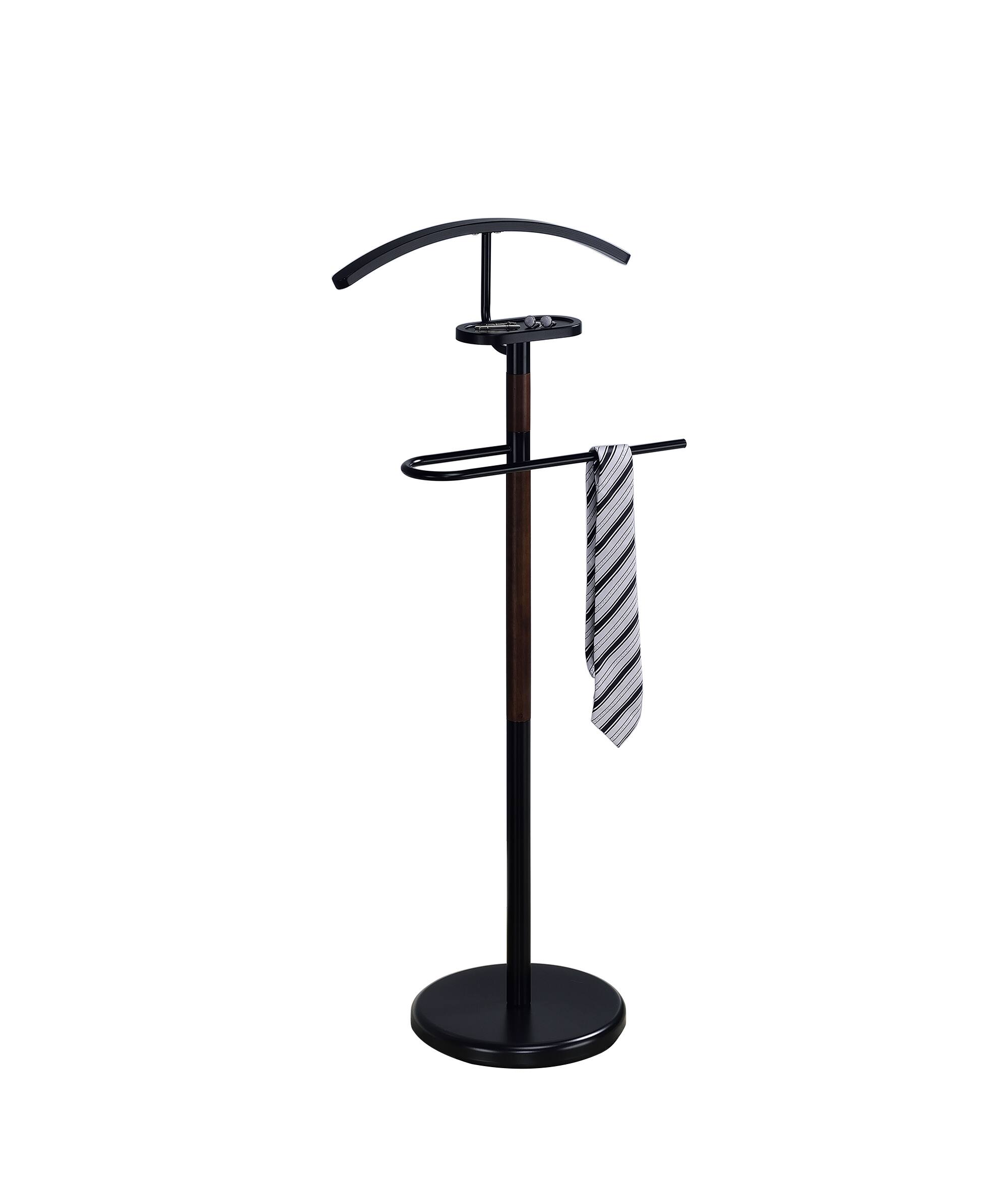 Angle. Kings Brand Furniture - Kings Brand Furniture Warren Black Metal Valet Tie and Coat Hanger - Black.