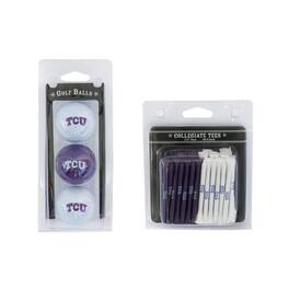 Team Golf - TCU Horned Frogs 3-Golf Ball & 50-Golf Tee Set - Multicolor