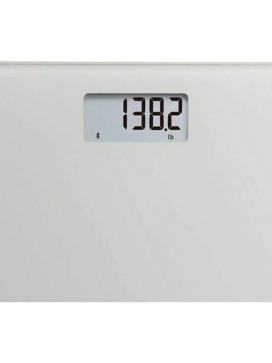 Alt View 1. Pacoar Cade - Digital scale tempered glass platform, smartphone app perfect for fitness tracking, with Auto-On-Off - Light Gray.