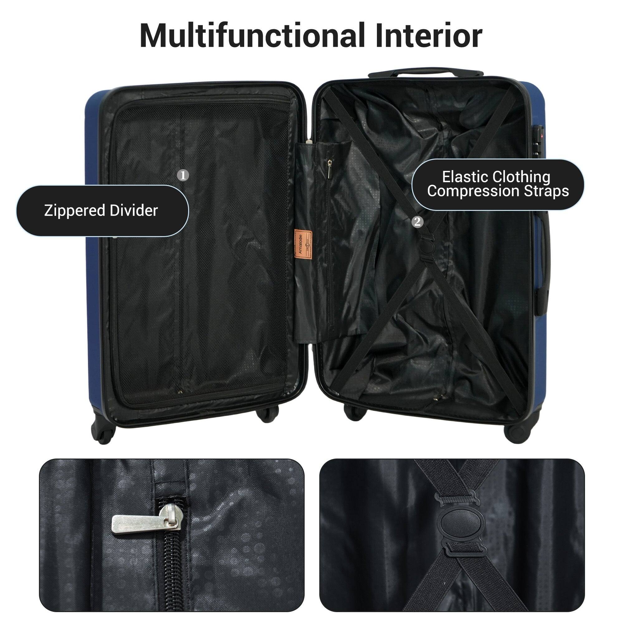 Multifunctional Interior

1. Zippered Divider
2. Elastic Clothing Compression Straps