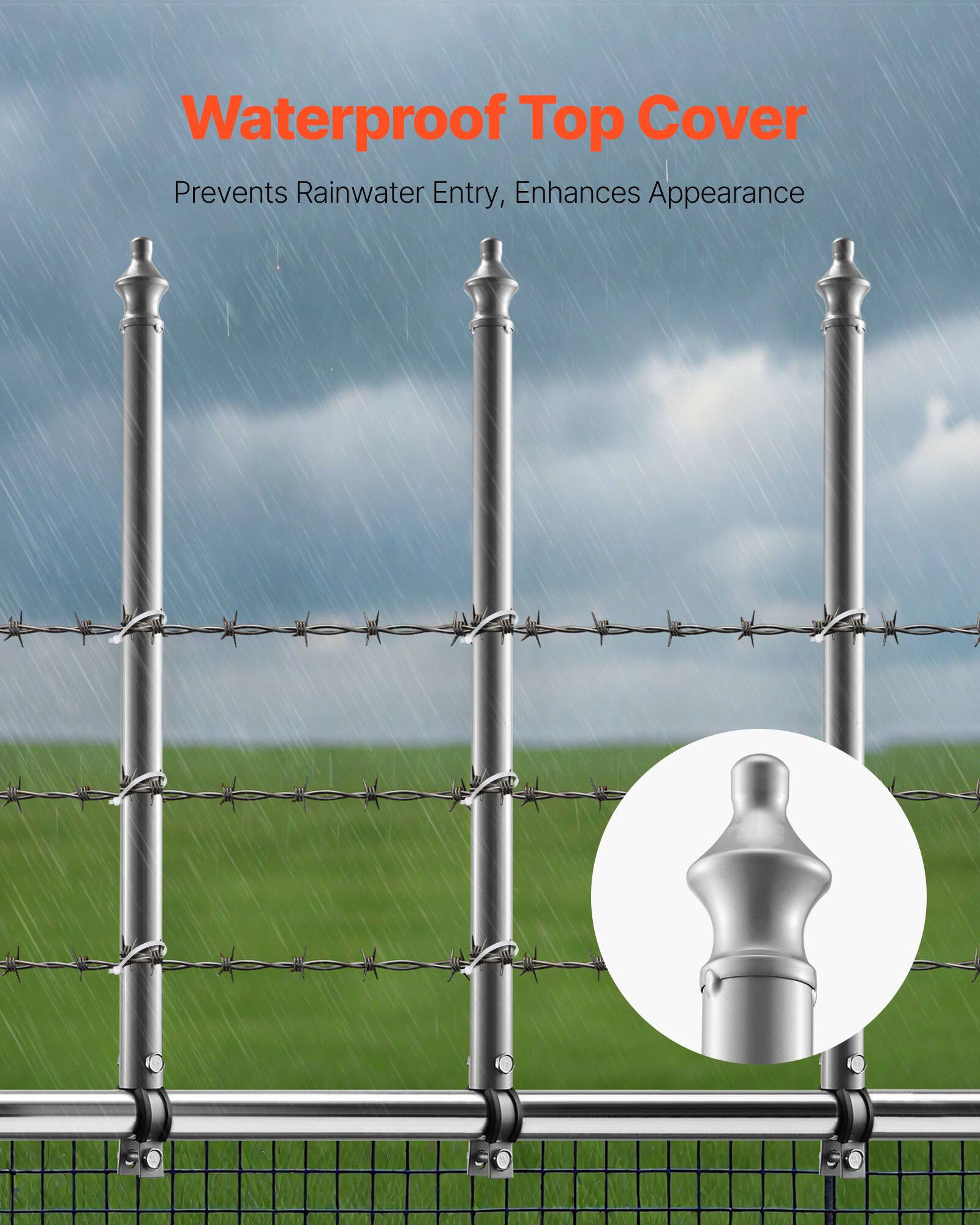 Waterproof Top Cover  
Prevents Rainwater Entry, Enhances Appearance