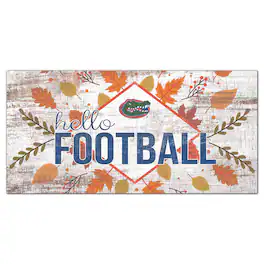 Fan Creations - Florida Gators 6'' x 12'' Hello Football Wall Art - White