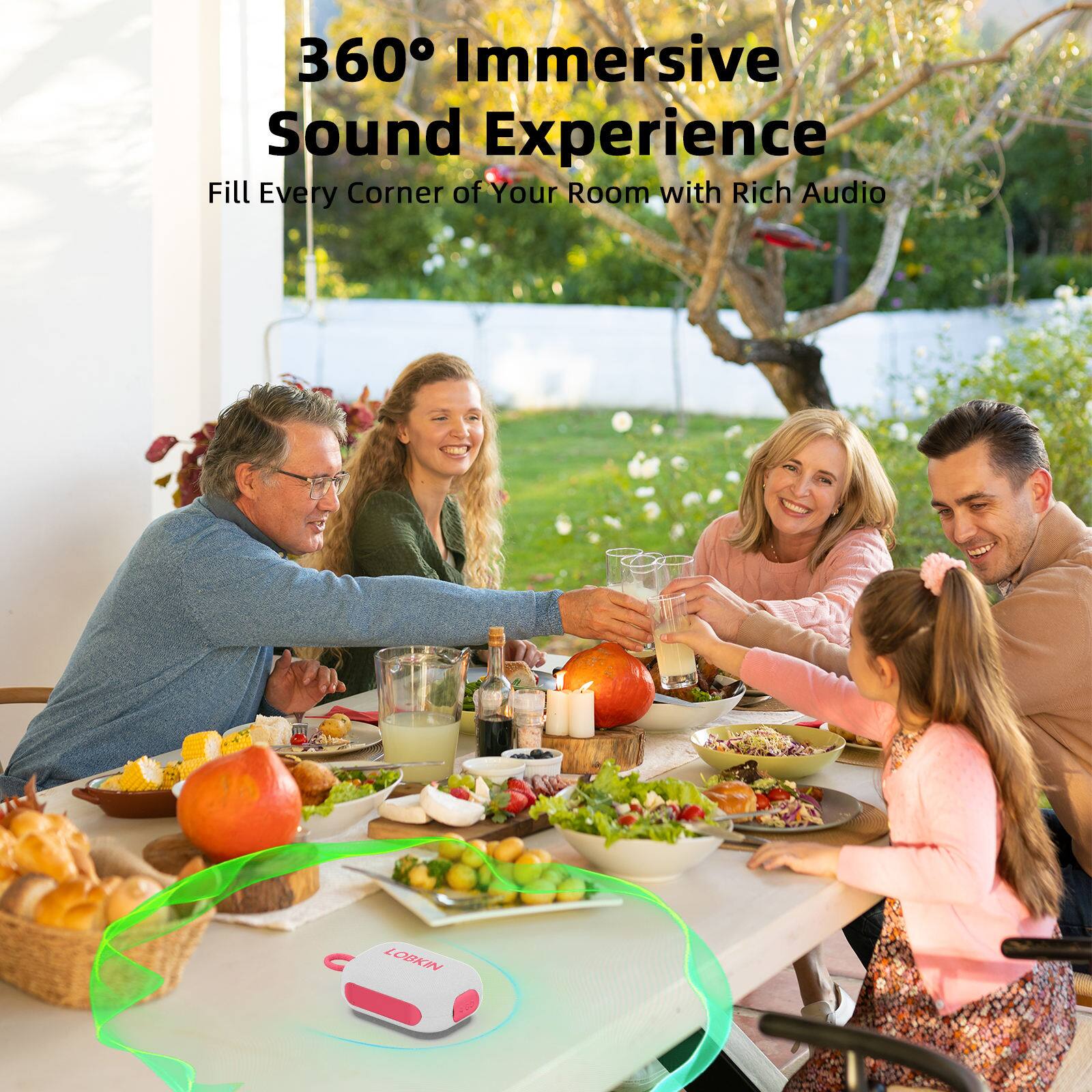360° Immersive Sound Experience  
Fill Every Corner of Your Room with Rich Audio