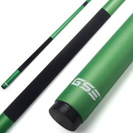 GSE Games & Sports Expert - 58" 2-Piece Matte Fiberglass Graphite Composite Billiard Pool Cue Stick for Men/Women - 19oz - Green