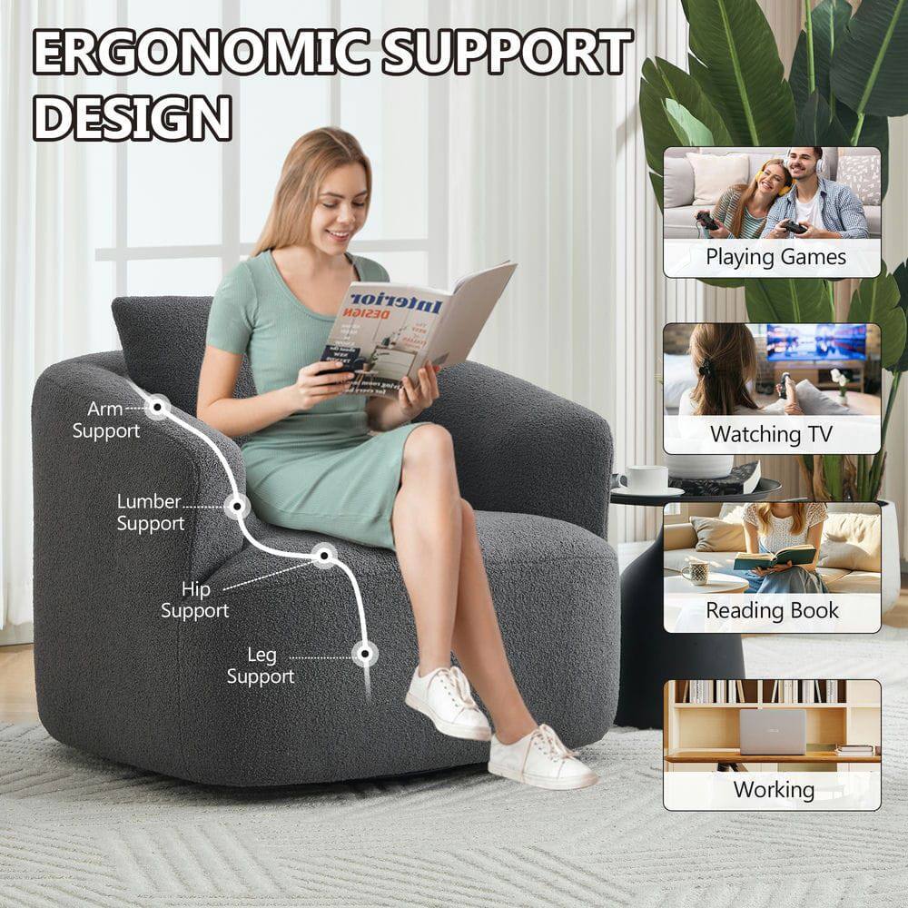 ERGONOMIC SUPPORT DESIGN

- Arm Support
- Lumber Support
- Hip Support
- Leg Support

Playing Games  
Watching TV  
Reading Book  
Working