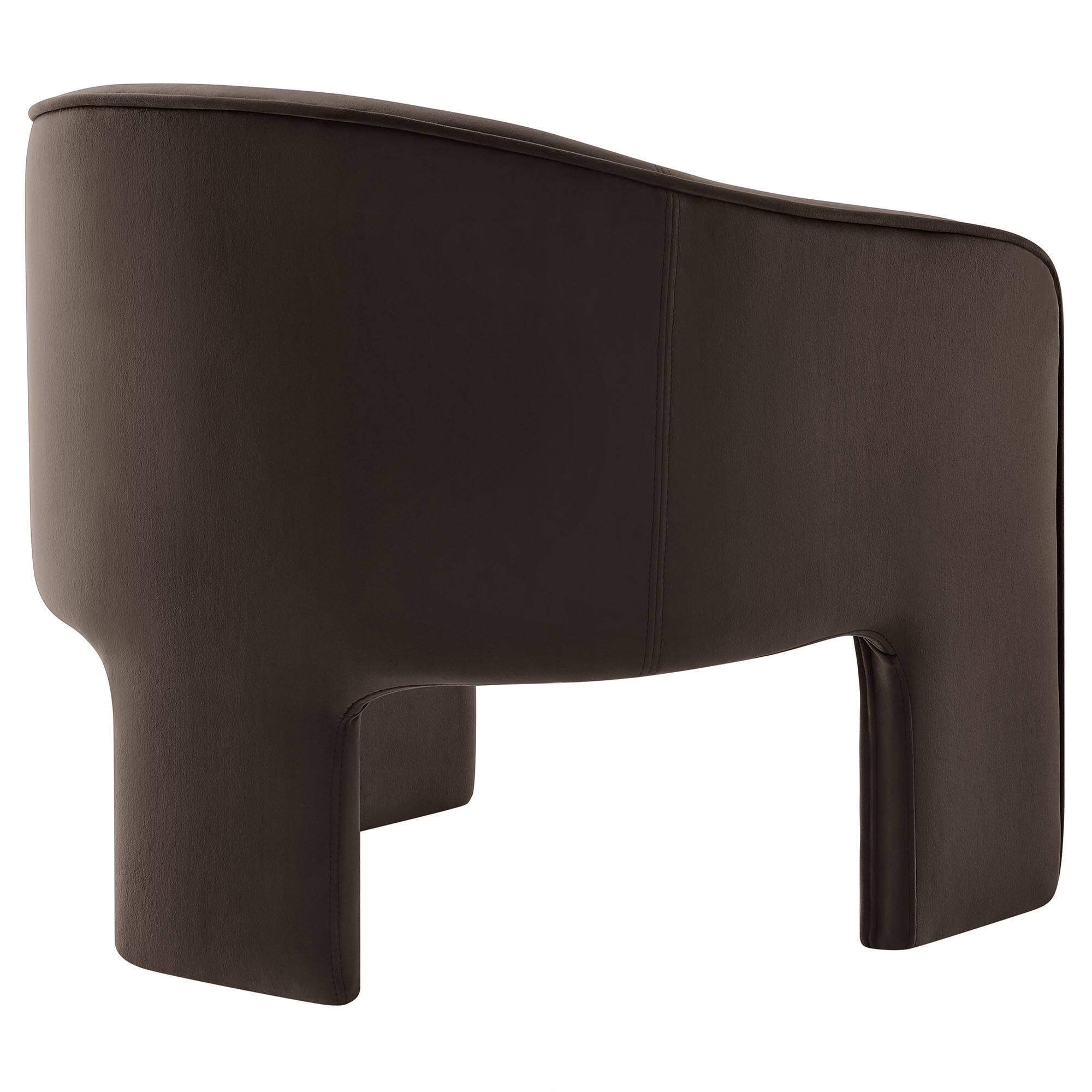Alt View 1. Modway - Greer Performance Velvet Upholstered Accent Armchair by Modway - Brown.