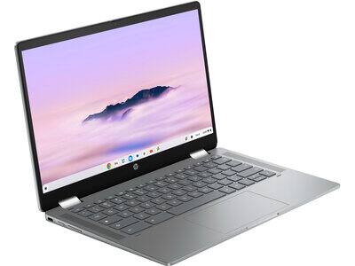 Alt View 2. HP - Chromebook x360 14b-cd0030ca 14" FHD IPS Intel Core i3-N305 up to 3.8 GHz 8GB RAM 256GB UFS ChromeOS - Mineral Silver.